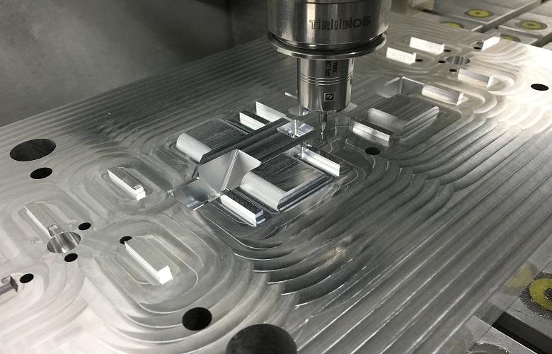 5-axis CNC machining injection mold steel component