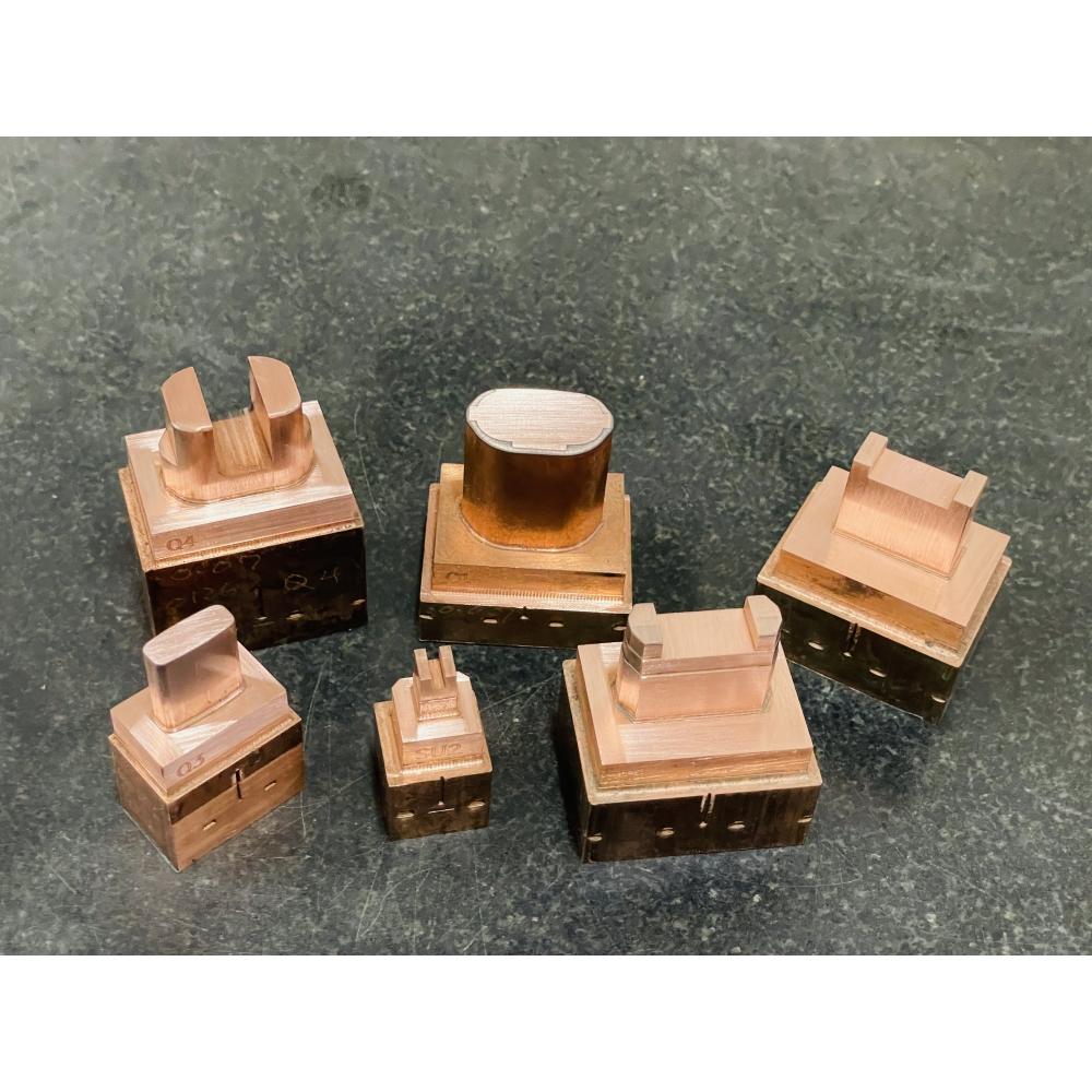 EDM electrode machining a precision mold insert for injection molding