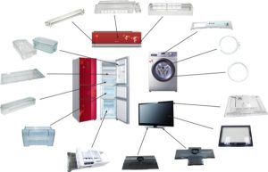 Home appliance injection molding for large plastic parts