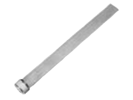 Baffle in injection mold cooling channel showing water flow direction