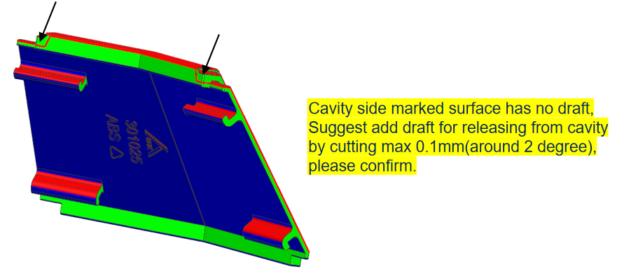 Injection Mold Draft Angle Design for Easy Part Ejection