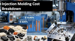 Injection mold quote evaluation based on CAD design, tooling complexity, material selection, and production requirements