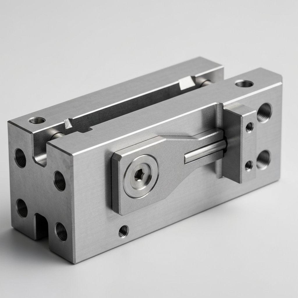 Injection mold slider mechanism showing side core movement during mold opening