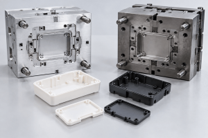 Aluminum injection mold and steel tooling comparison with molded plastic parts