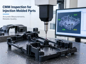 CMM inspection for injection molded parts checking dimensional accuracy