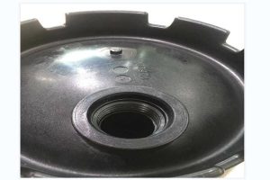 collapsible core injection mold for molding internal undercuts