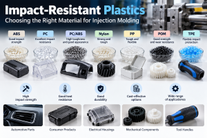 Impact-Resistant Plastics for injection molding including ABS, PC, PC/ABS, nylon, PP, POM and TPE