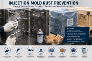 Injection mold rust prevention before storage and overseas shipping