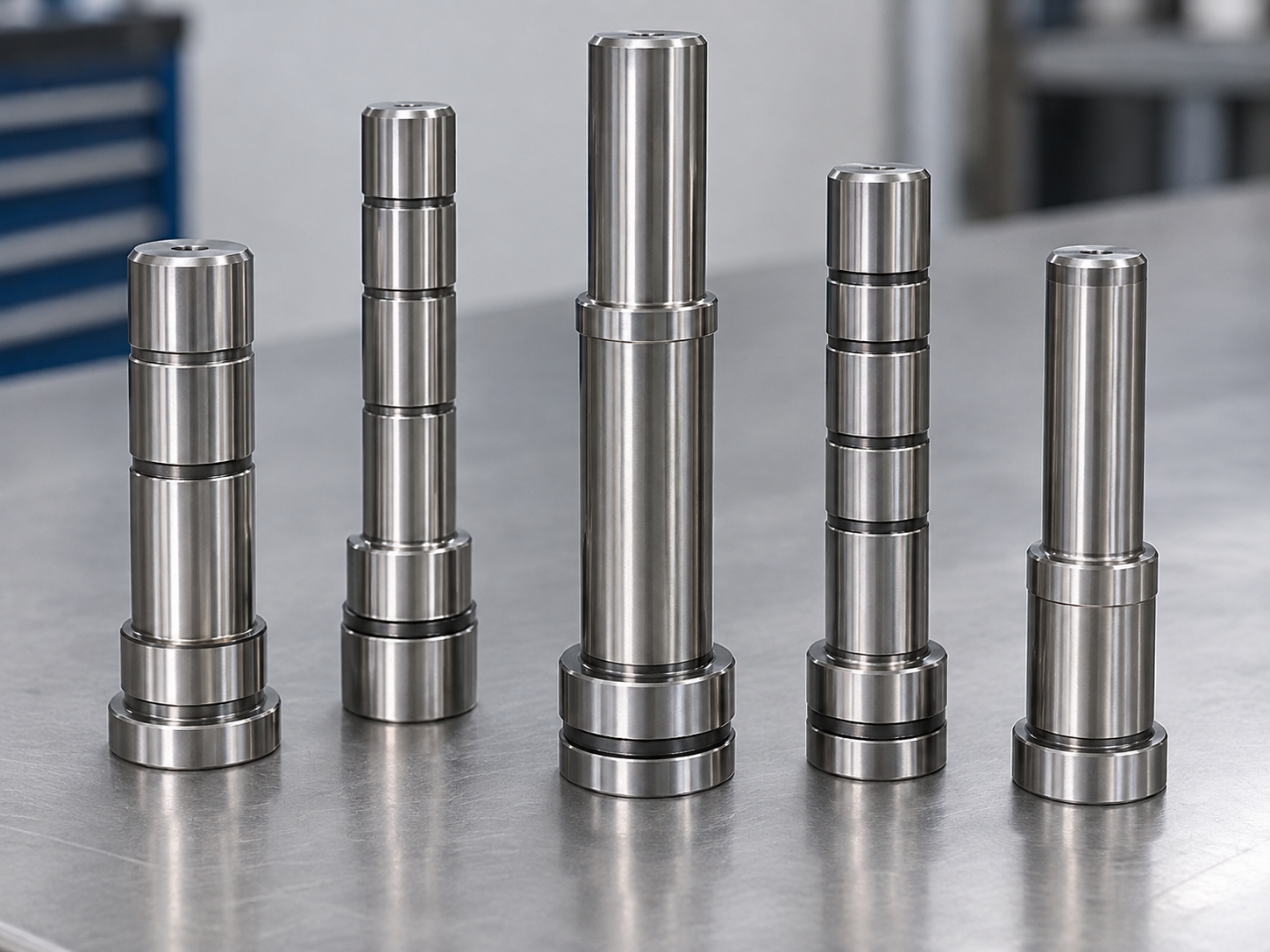Injection mold support pillars preventing mold plate deflection