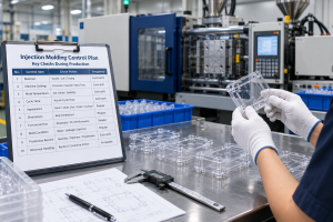 Injection molding control plan for production quality inspection