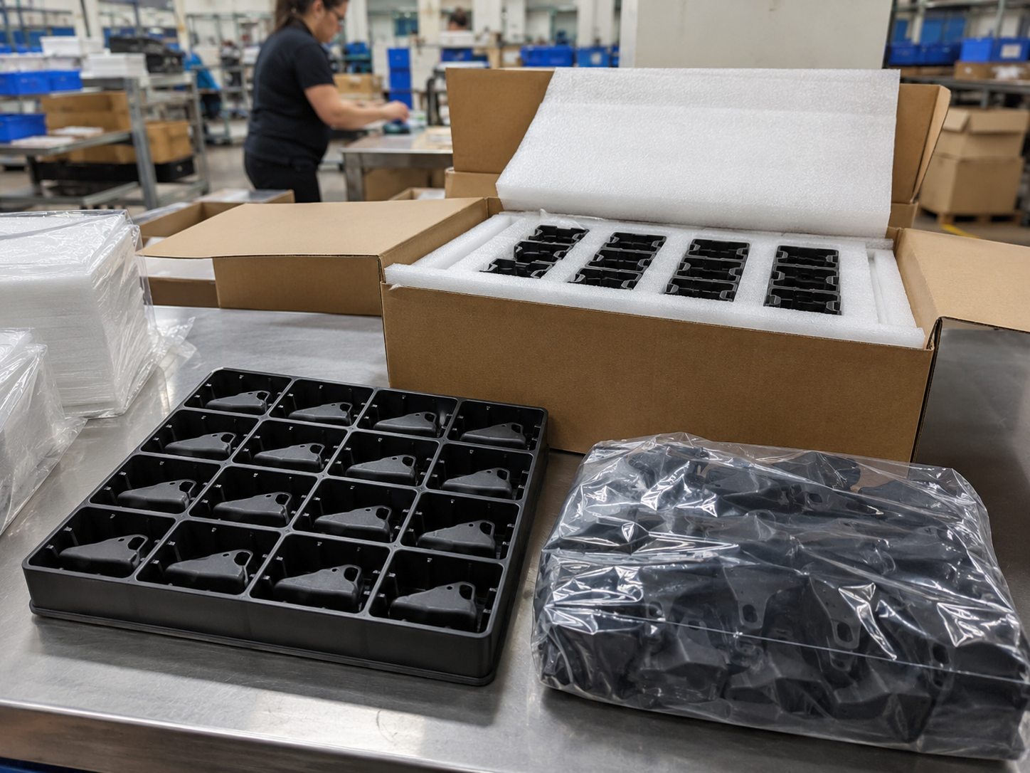 Injection molding packaging standard for protecting molded plastic parts