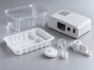 Polystyrene injection molding parts with clean surface finish
