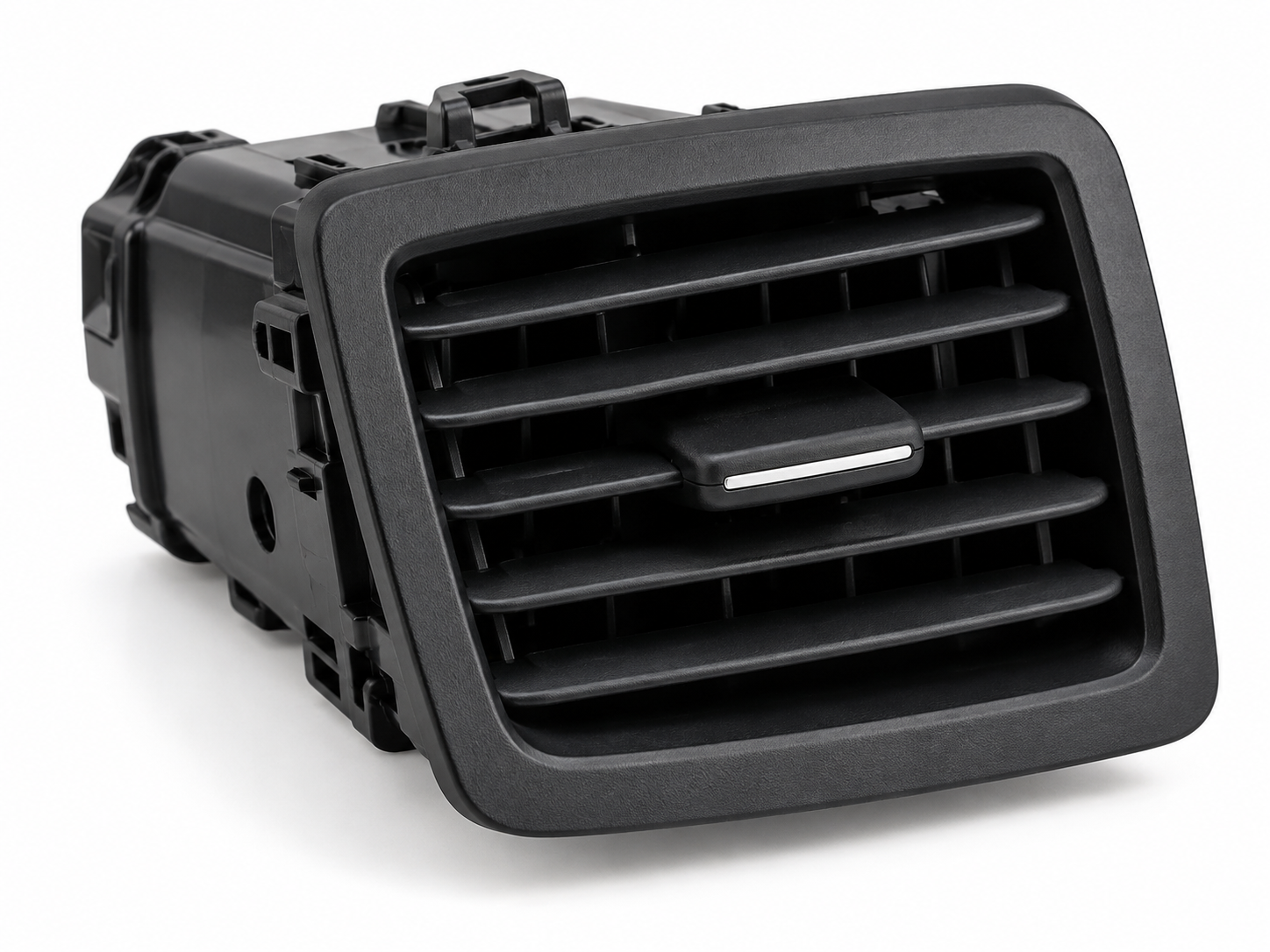 ABS chemical resistance in injection molded automotive air vent components made from black ABS plastic