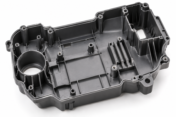 Injection mold hot spots in plastic parts with ribs and thick bosses