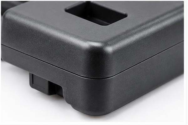 Clean injection mold parting surface line on a plastic part without flash